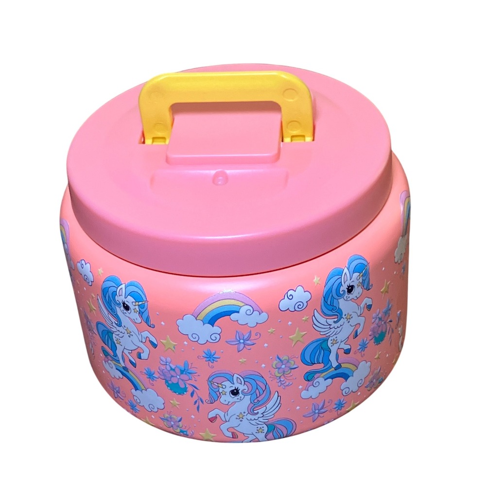 Pink Unicorn Bento Lunch Box Set with Insulated Stainless Steel Food Jar Jar - Picture 6 of 8